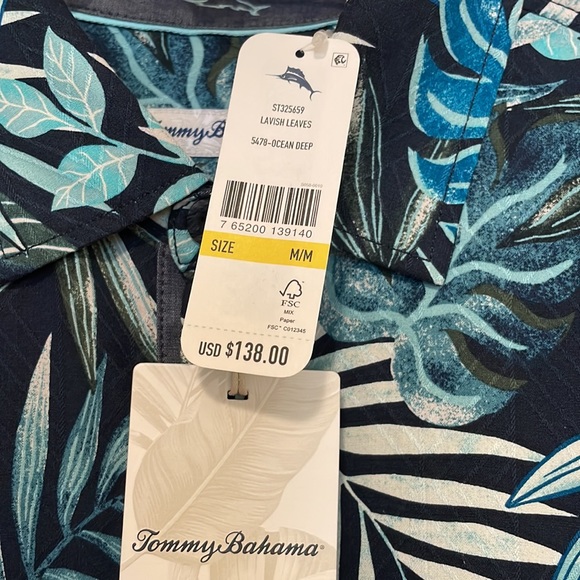 Tommy Bahama Lavish Leaves Camp Shirt - Picture 4 of 4